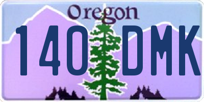 OR license plate 140DMK