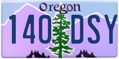 OR license plate 140DSY