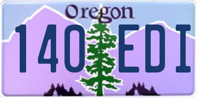 OR license plate 140EDI
