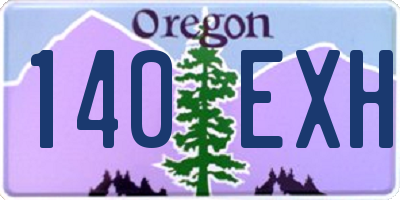 OR license plate 140EXH