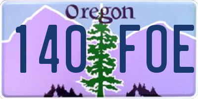 OR license plate 140FOE