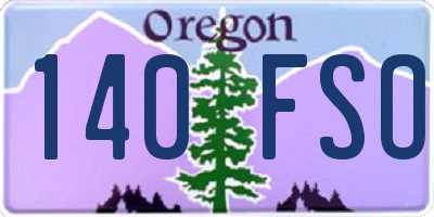 OR license plate 140FSO
