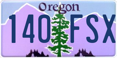 OR license plate 140FSX