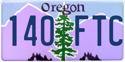 OR license plate 140FTC