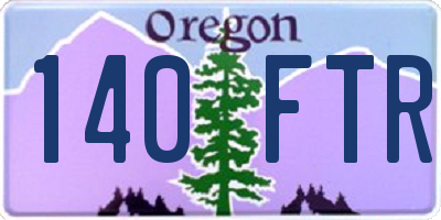 OR license plate 140FTR