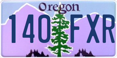 OR license plate 140FXR