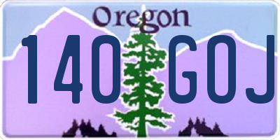 OR license plate 140GOJ