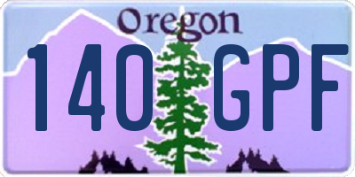 OR license plate 140GPF