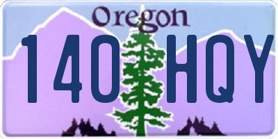 OR license plate 140HQY