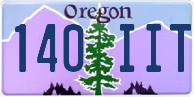 OR license plate 140IIT