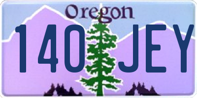 OR license plate 140JEY
