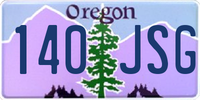 OR license plate 140JSG