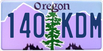 OR license plate 140KDM