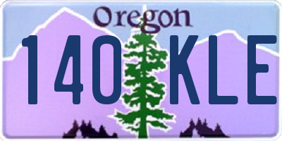 OR license plate 140KLE