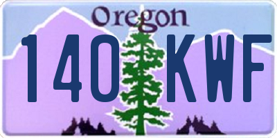 OR license plate 140KWF