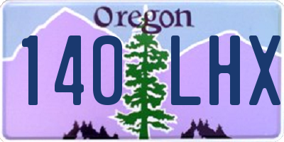 OR license plate 140LHX
