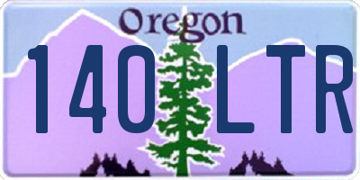 OR license plate 140LTR