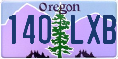 OR license plate 140LXB