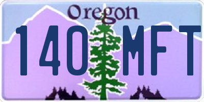 OR license plate 140MFT