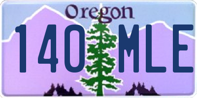 OR license plate 140MLE