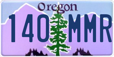 OR license plate 140MMR