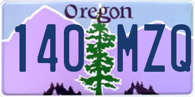 OR license plate 140MZQ