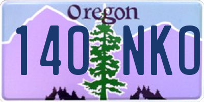 OR license plate 140NKO