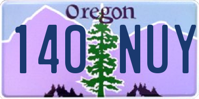 OR license plate 140NUY