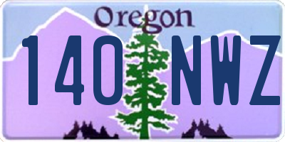 OR license plate 140NWZ