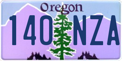 OR license plate 140NZA