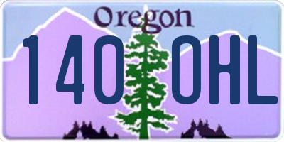 OR license plate 140OHL