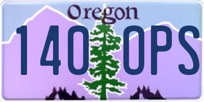 OR license plate 140OPS