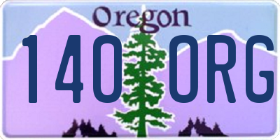 OR license plate 140ORG