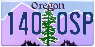 OR license plate 140OSP