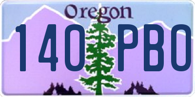 OR license plate 140PBO
