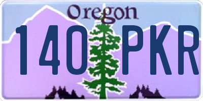 OR license plate 140PKR