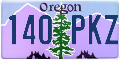 OR license plate 140PKZ