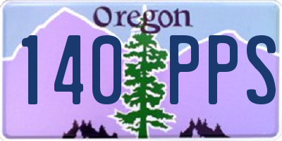 OR license plate 140PPS