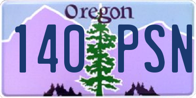 OR license plate 140PSN