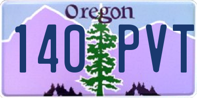 OR license plate 140PVT