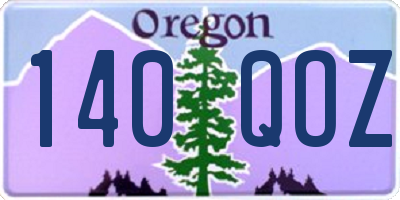 OR license plate 140QOZ