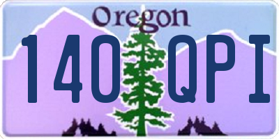 OR license plate 140QPI