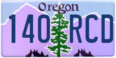 OR license plate 140RCD