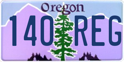 OR license plate 140REG