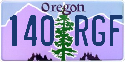 OR license plate 140RGF