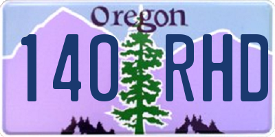 OR license plate 140RHD