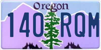OR license plate 140RQM