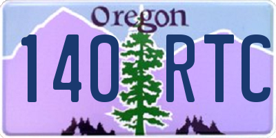 OR license plate 140RTC