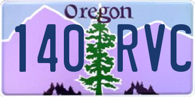 OR license plate 140RVC