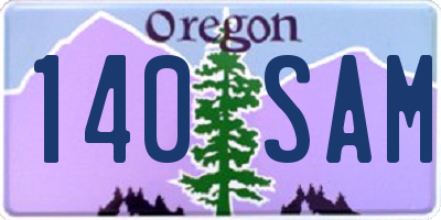 OR license plate 140SAM
